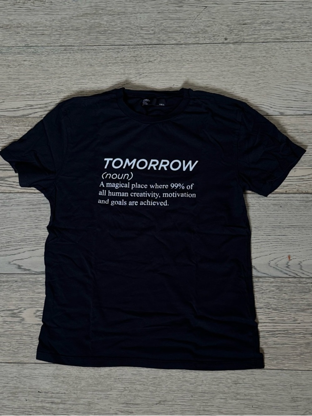 Black 'TOMORROW' Graphic Tee